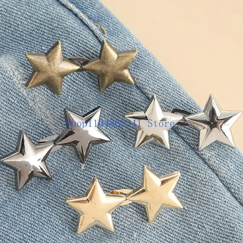 5asd Button Jean Button Star Tighten Waist Button Waist Buckle Pant Pin