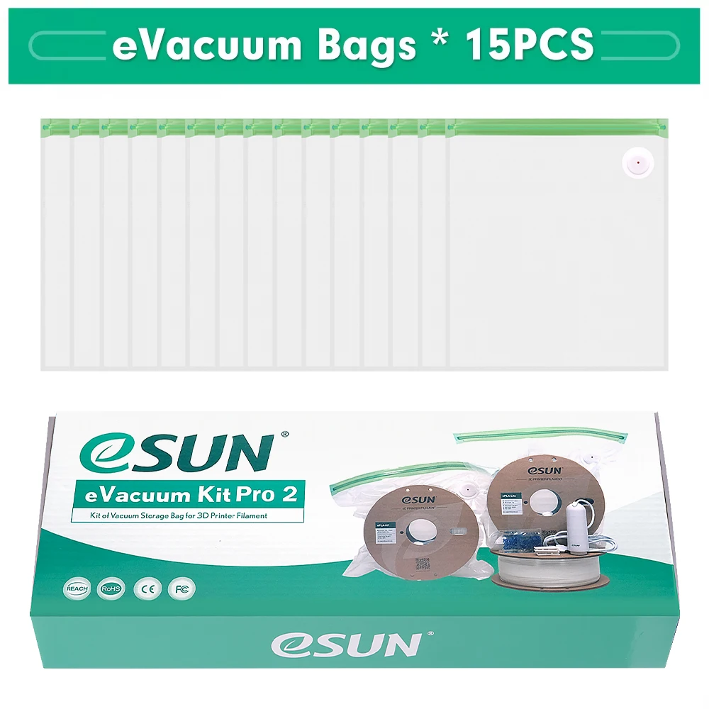 eSUN Opbergtas Kit 3D Afdrukken Zijde PLA PETG TPU Filament Verzegeld Vacuüm Droog houden Voorkom vocht voor 3D-printerspoelen