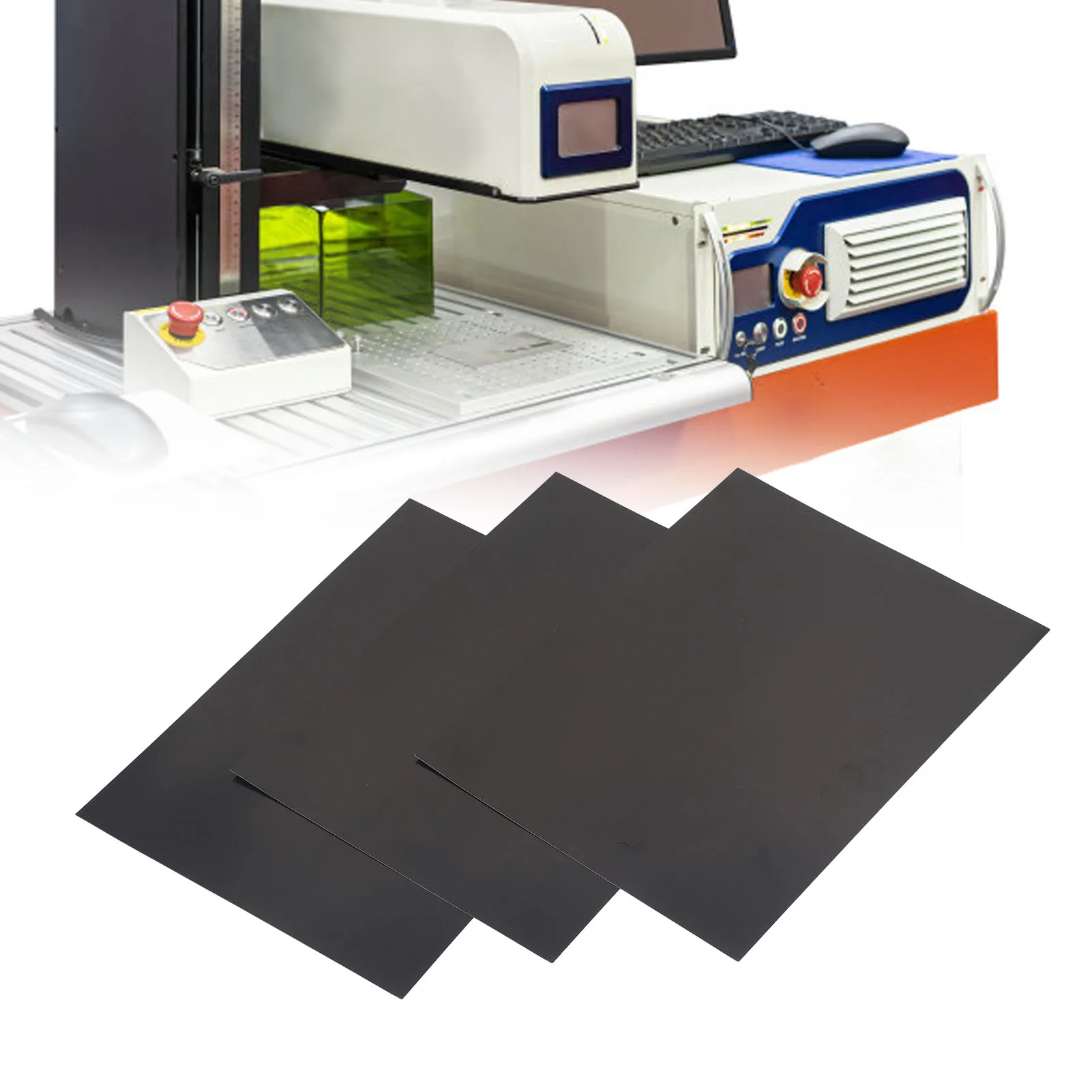 10 Sheets Laser Test Paper Laser Testing Paper 210x285mm Black Double Sided Laser Marking Engraving Machine Test Focus Paper