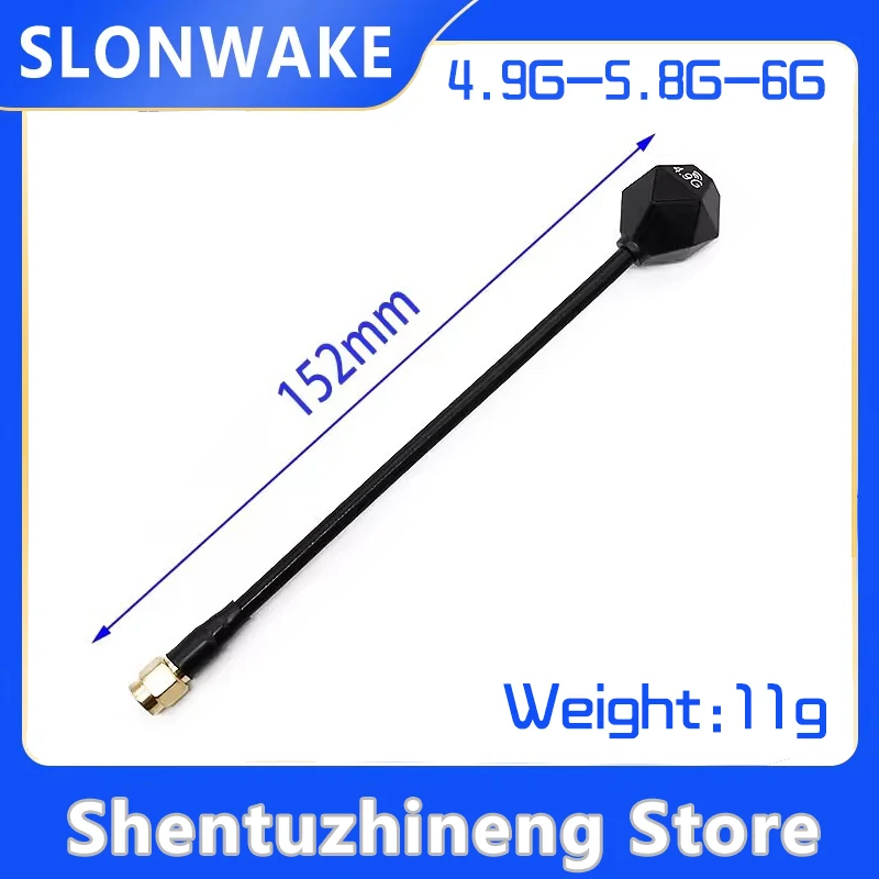 SLONWAKE 4.9GHz 5.8GHz FPV Antenna 3dBi RHCP SMA/RPSMA Omnidirectional 15CM use for FPV Transmitter RC Long Range Drone