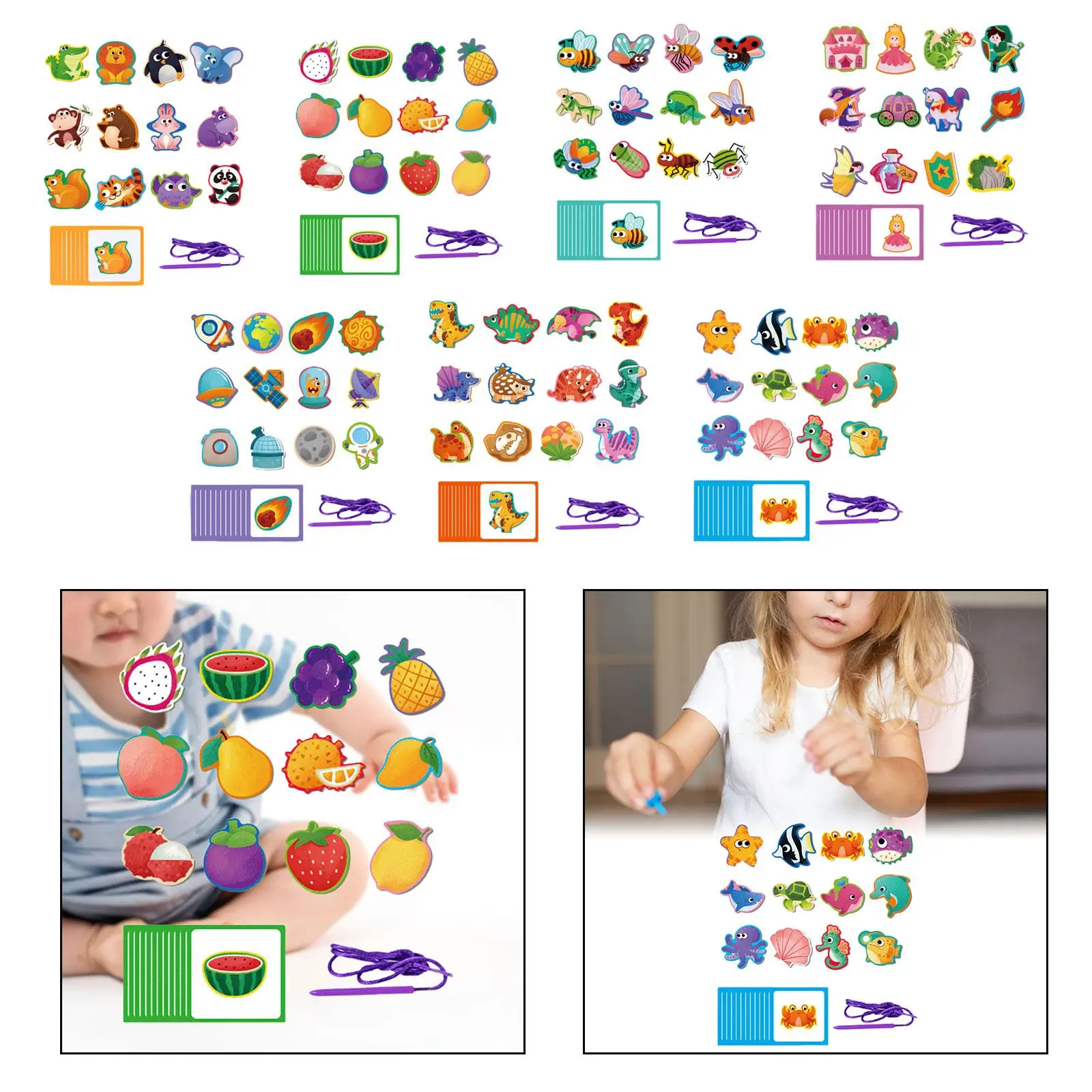 Lacing Beads Toys Development Toy Bead Threading Toy for Boys Girls Children