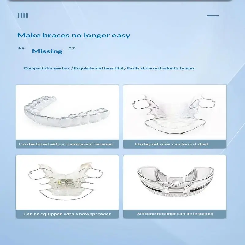 Portable Plastic Denture Organizer Case Custom Logo Option Multi Color for Dental Clinics Home Daily Use