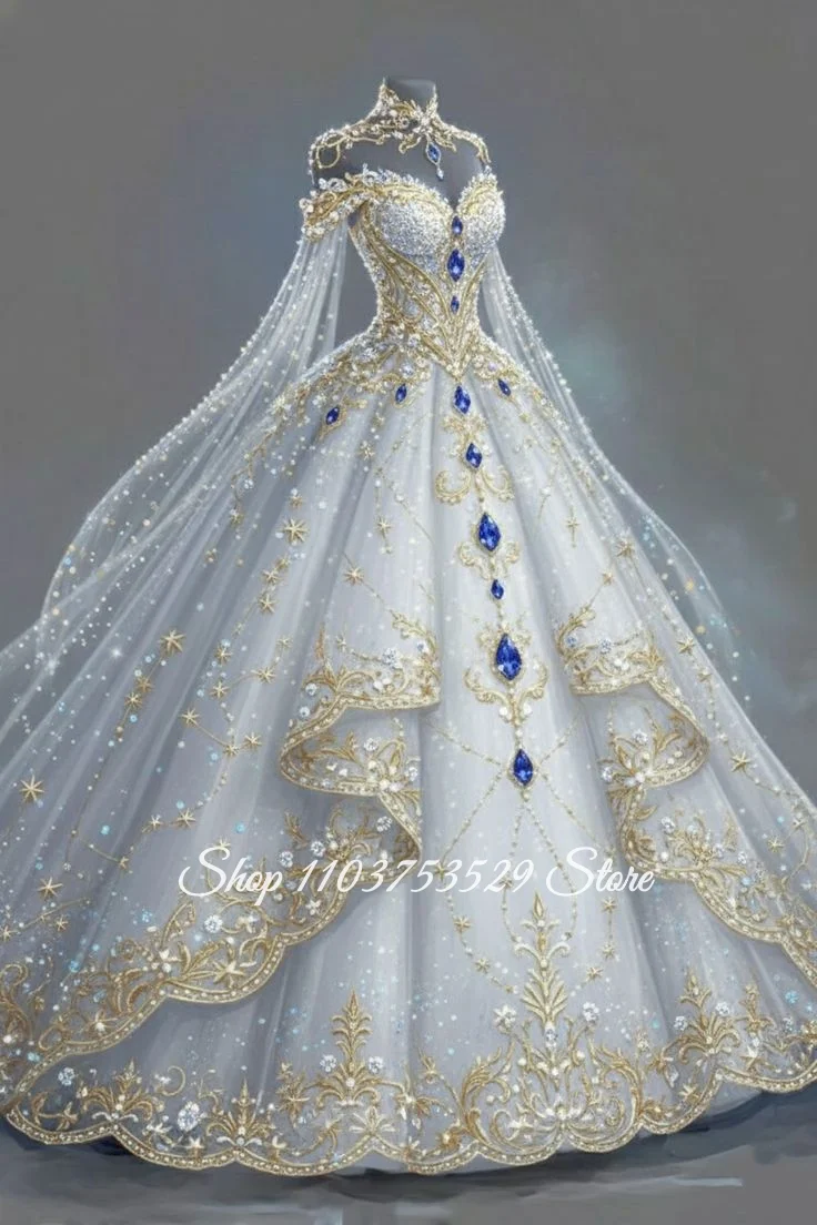 Glamouröses Kristall-Applikations-Traumhochzeitskleid Maßgefertigtes Luxuriöses Perlenverziertes Tüll-Brautkleid Formelles Abendkleid für Besondere Anlässe