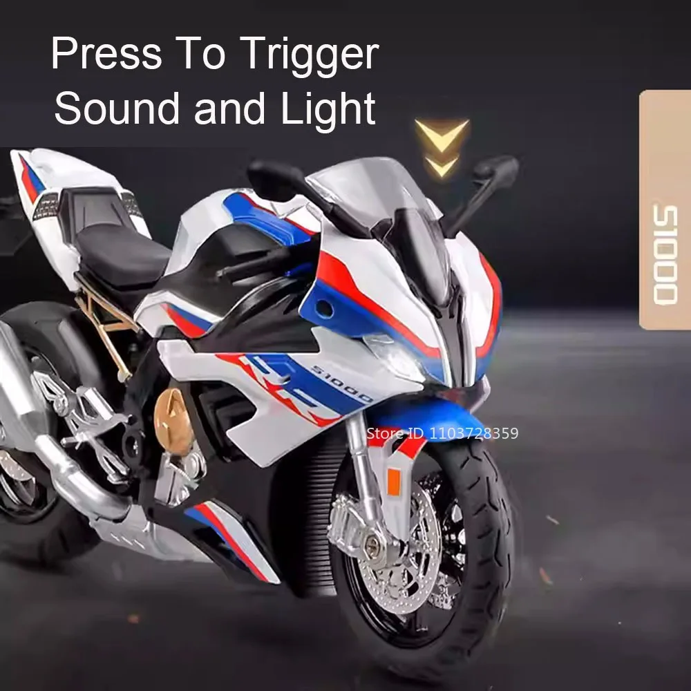 1:12 RRS1000 S1000RR Spielzeugmodell Motorräder Legierung Diecast Motorräder Stoßdämpfung Vorderrad Lenkung Gummireifen Jungen Geschenk – Detail 19