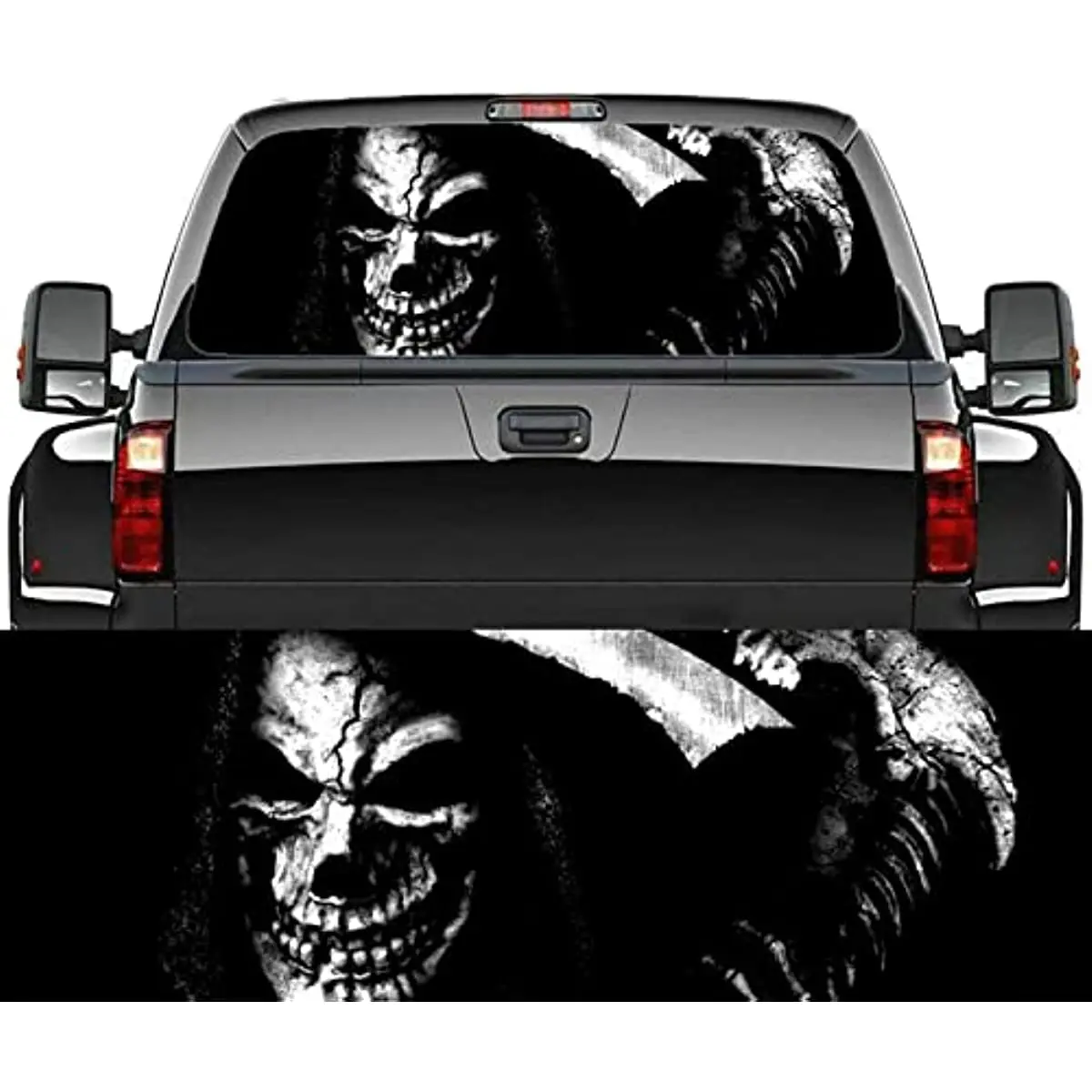 

CUSENA Car Decals - 1 Pcs Grim Reaper Decal Truck Stickers - Rear Window Decal, Car Decal Vinyl for Car/Truck/SUV/Jeep, Universa