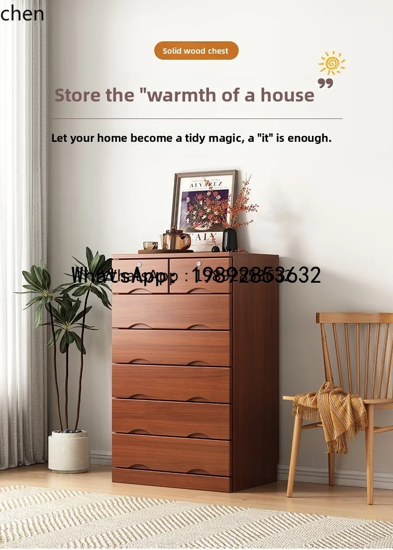 X1 solid wood cabinet bedroom drawer storage cabinet home decoration accessories