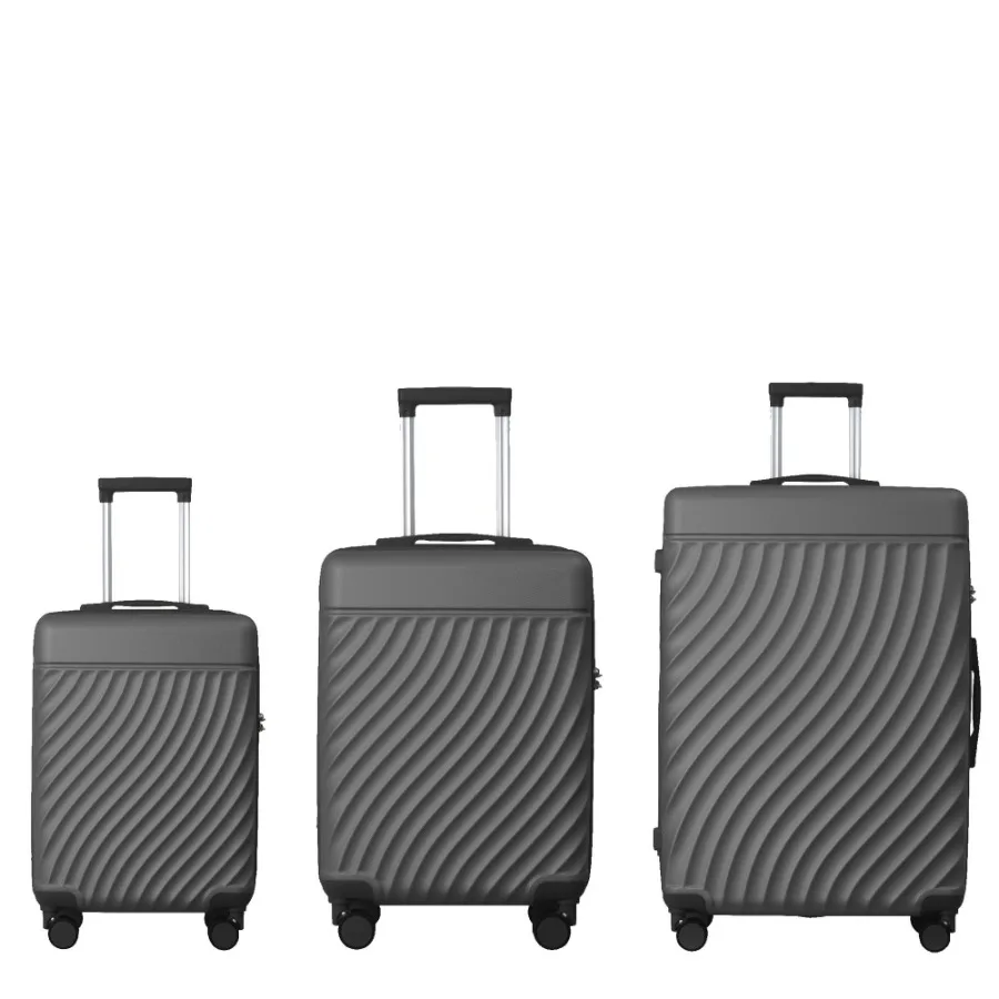 

Luggage Sets for Travel: ABS Hardshell 3pcs, Grey Ash, Lightweight and Durable with Spinner Wheels TSA Lock 20''/24''/28''