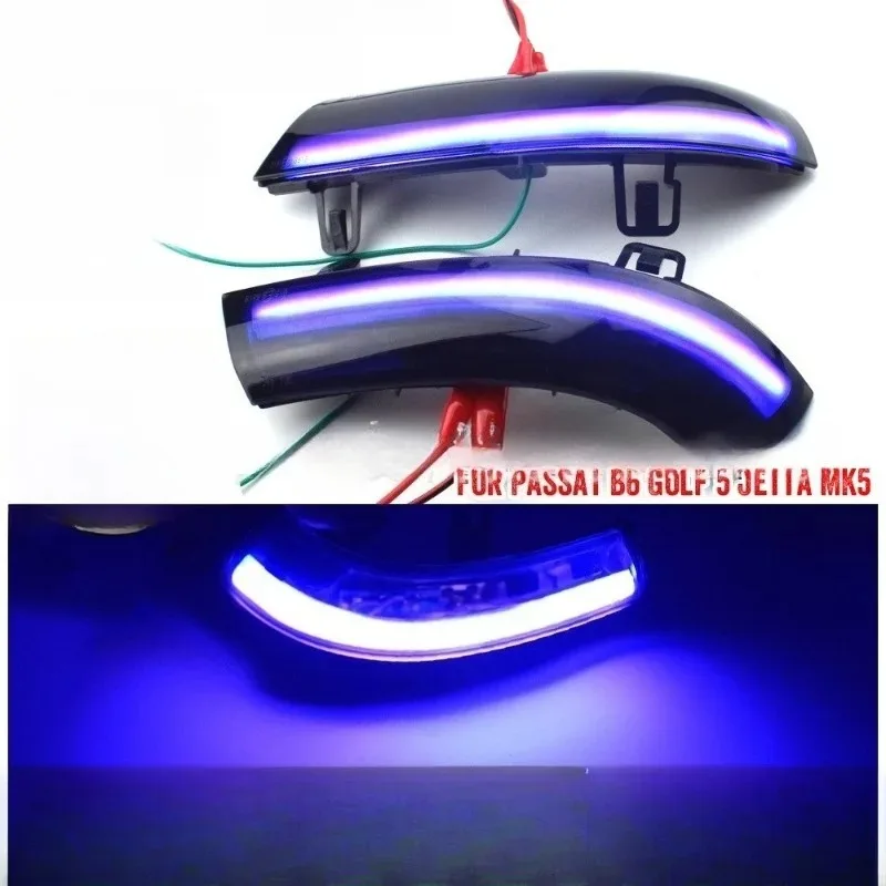 

For VW GOLF 5 GTI V MK5 Jetta Passat B5.5 B6 Sharan Superb B5 EOS LED Turn Signal Mirror Indicator Light 2pcs Dynamic Blinker