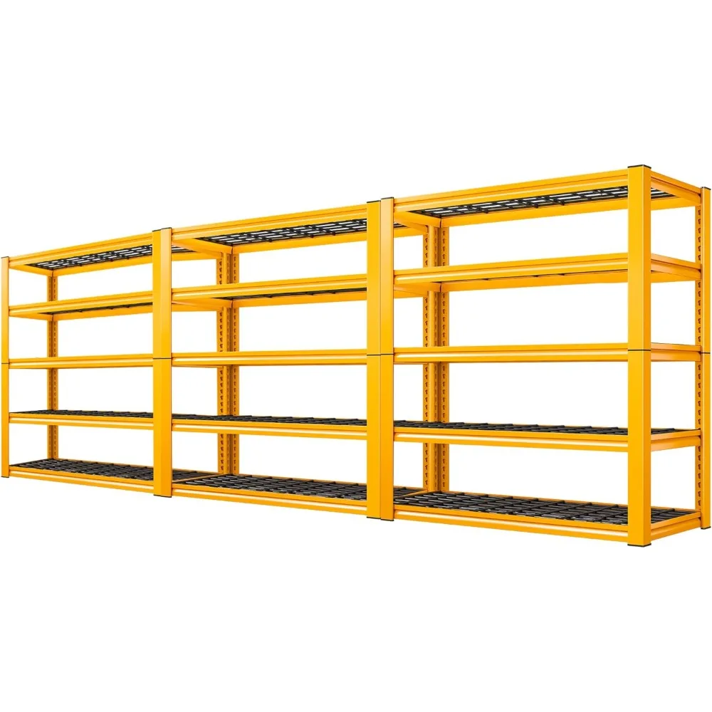

Garage Shelving Load 3000LBS, 5-Tier Storage Shelves, Adjustable Heavy Duty Metal Shelving Unit for Pantry, Basement, Warehouse