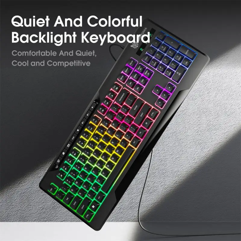 Gaming Keyboard Reliable Responsive Plug And Play Wired Ergonomic Design Usb Wired Gaming Keyboard And Mouse Combo Usb Keyboard