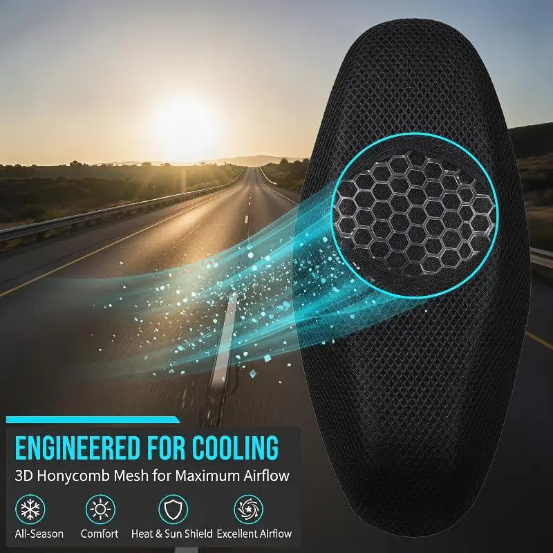 3D Mesh Car Seat Protector Anti-Slip Breathable Waterproof Fabric M-3XL Size Fits All Standard Car Truck Seats