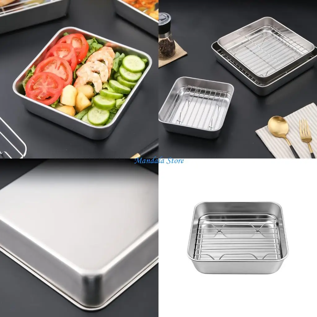 

U2JC Premium Stainless Steel Cookie Sheet Easy Cleaning For Even Baking Result