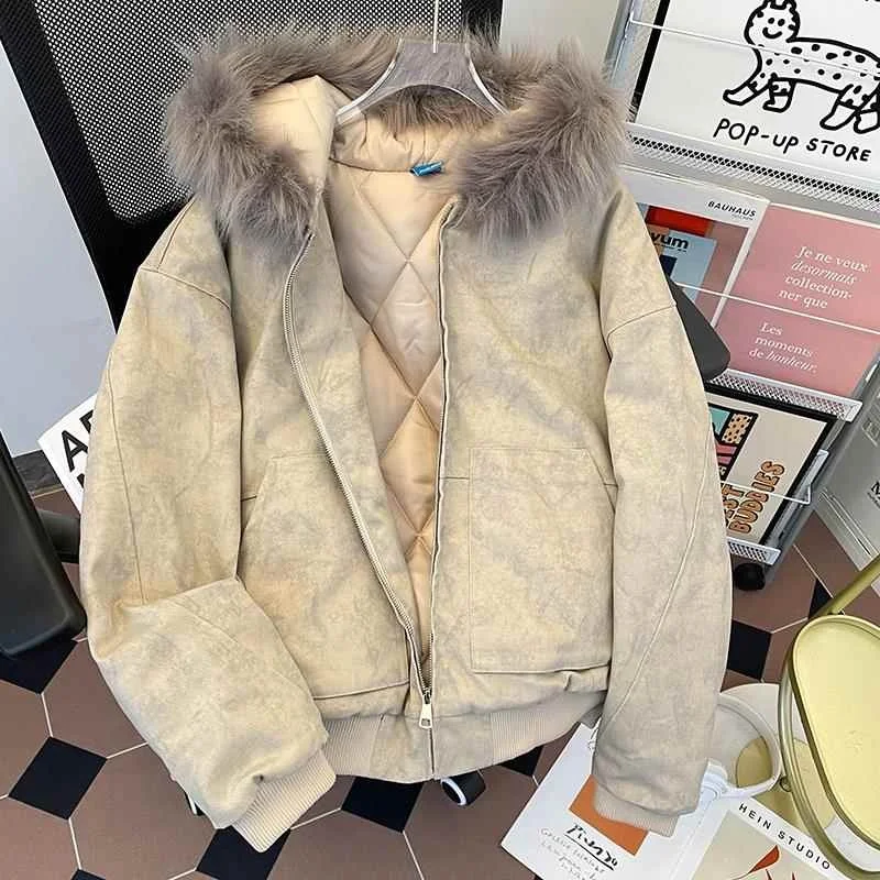 

Зимняя утолщенная хлопковая куртка с капюшоном в винтажном стиле, мужская повседневная модная теплая верхняя одежда, популярное молодежное пальто с длинными рукавами