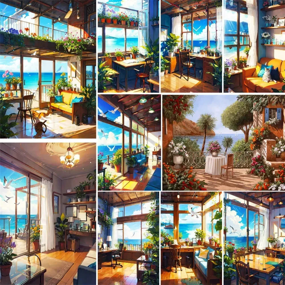 

120812 Painting By Numbers Kit Acrylic Paints 50*70 Picture By Numbers Photo Wall Decoration For Kids Wall Art