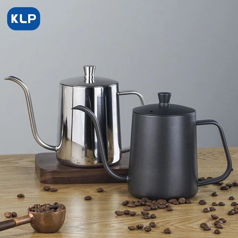 KLP  Stainless Steel Coffee hand Brewing pot Household hand brewing coffee pot Thin mouth pot coffee pot long mouth pot