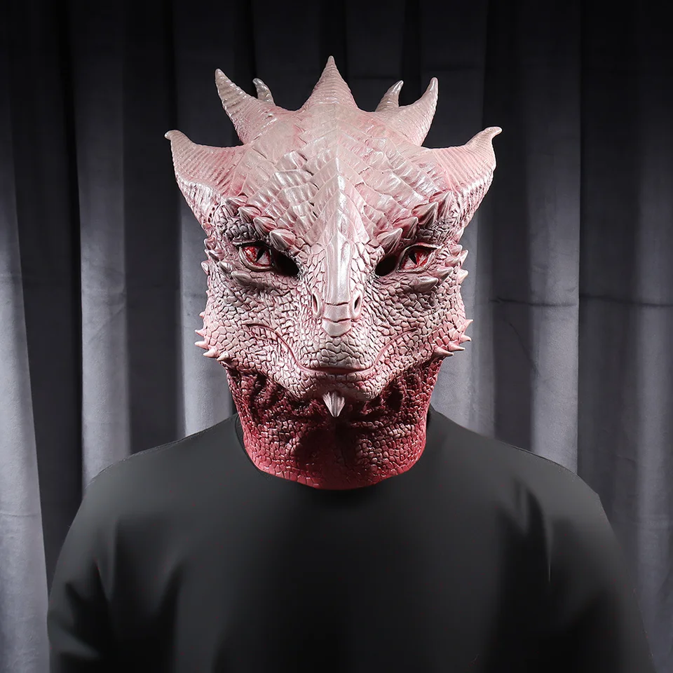 Game Dragon Mask Cosplay Animal Warrior Character Monster Latex