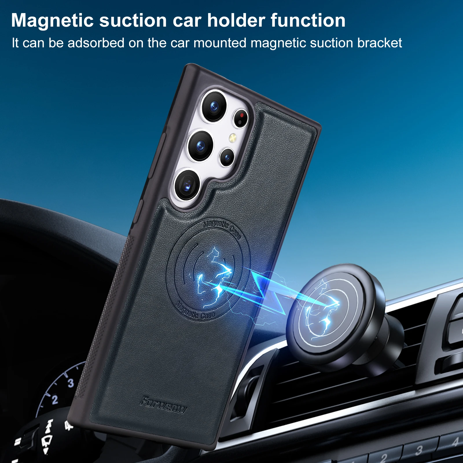 Leder Für Magsafe Telefon Fall Für Samsung Galaxy S25 S24 S23 S22 ultra plus HINWEIS 20 abdeckung Luxus Anti drop funda business fällen
