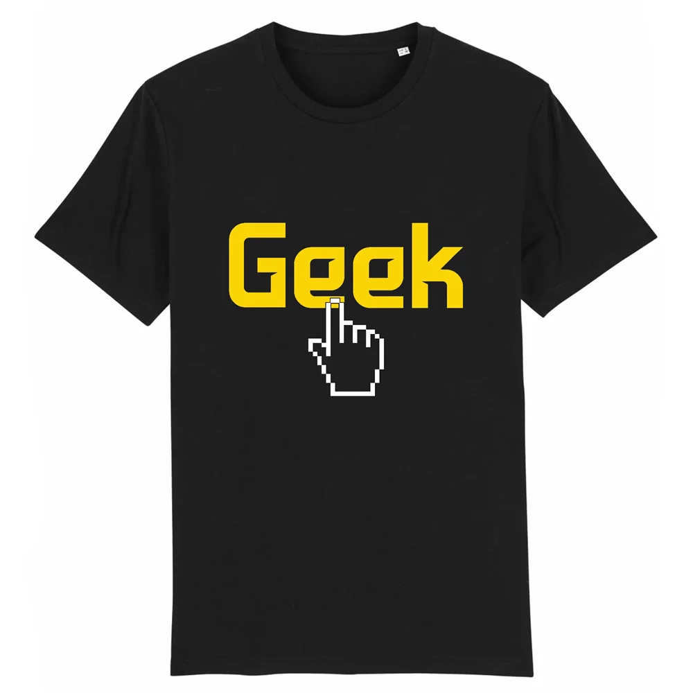 

Summer Men's T-shirt Short Sleeve Round Neck Oversized Pullover Pointing Finger Geek T-shirt Fashion Street Trend Unisex T-shirt