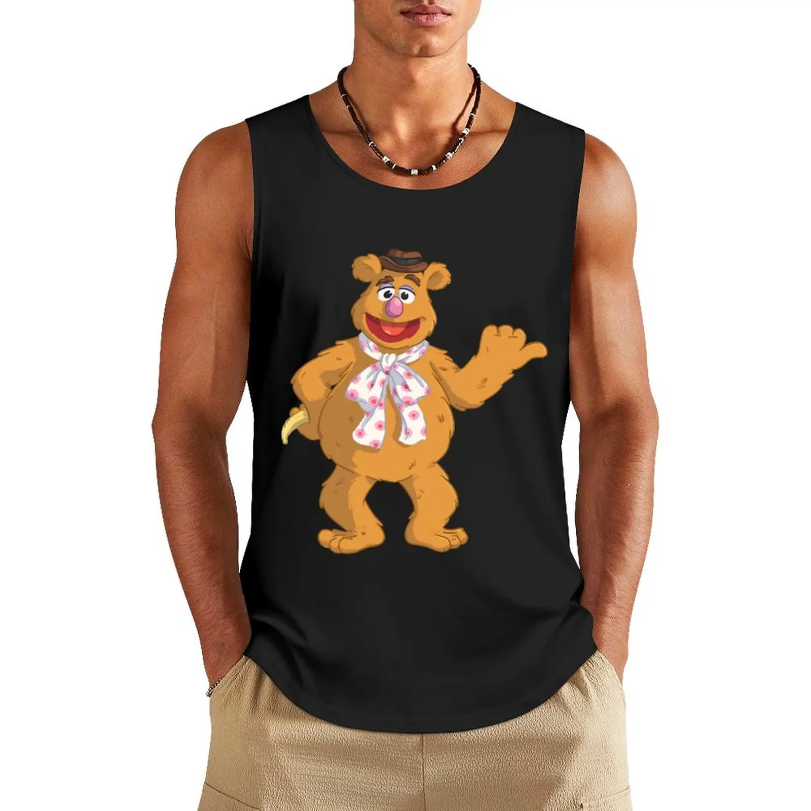 Fozzie Bear Tank Top mens designer clothes sleeveless vest men