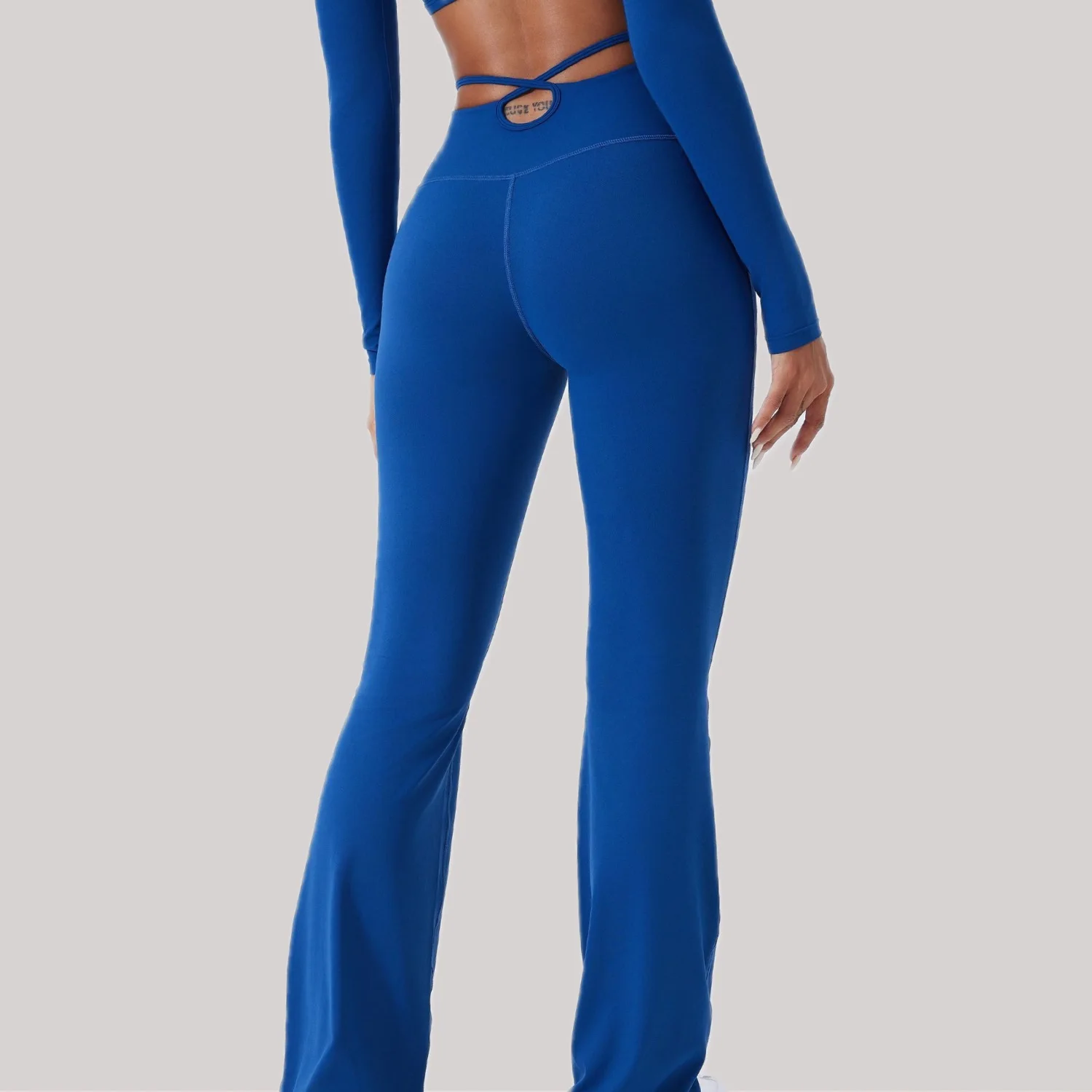 Ningyu New Sexy Hollow Yoga Pants Gym High Waisted Tight Pants Quick Drying Women's Outdoor Running Fitness Push Up Sports Pants