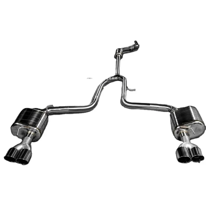 

Super Racing Tailpipe Flexible Car Exhaust For Jaguar XF Steel Pipes Cat Back With Quad Double Tip