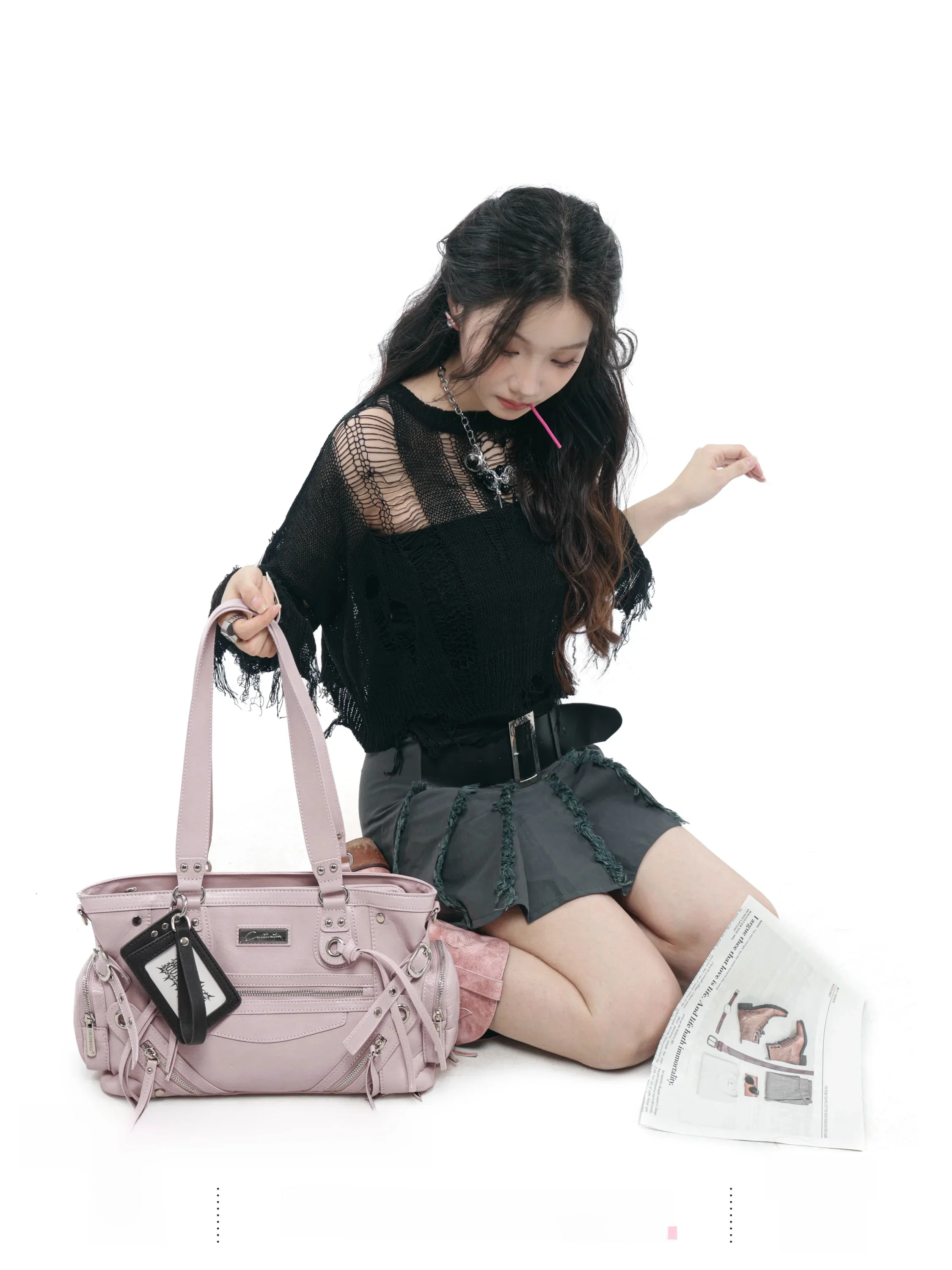 Cultivator Original Millennium Korean Style Large Capacity Commuter Handbag Women's Motorcycle Bag Crossbody Single Shoulder
