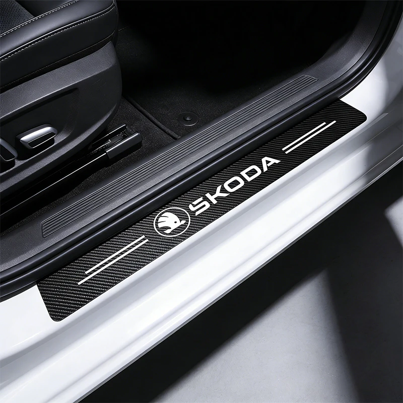 

Car Trunk Bumper Guard Decal Fits Skoda Octavia 2 A7 A5 Rapid Fabia Yeti Superb KAMIQ KAROQ Kodiaq SCALA Citigo Exterior Parts