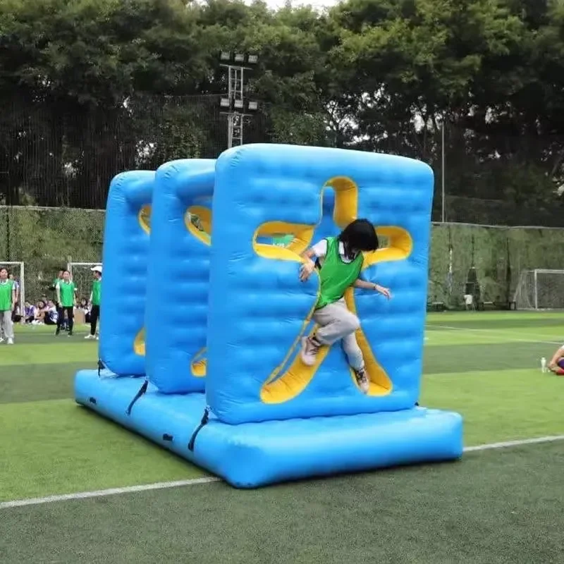 Outdoor Team Building Inflatable Obstacle Race Adult Commercial Game Wall