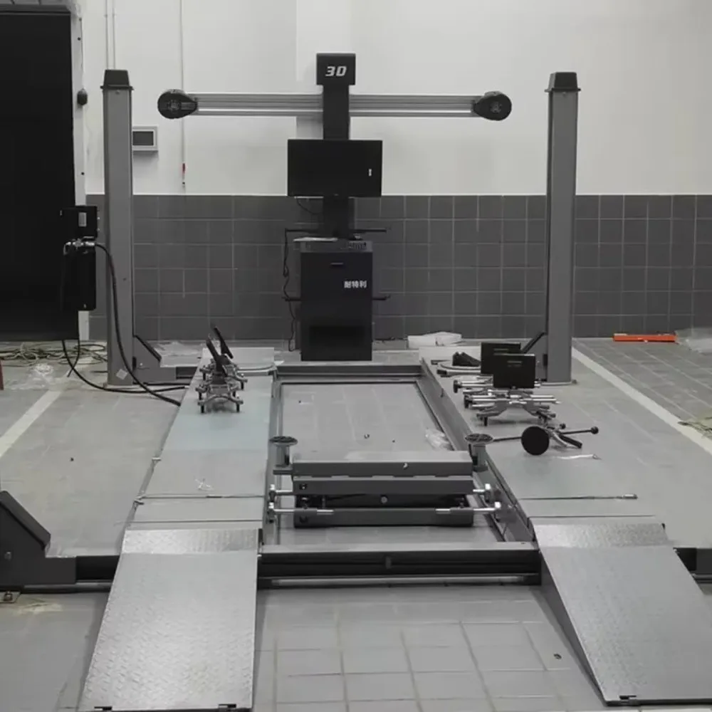 Four-column wheel alignment lift, hydraulic four-column car lift, suitable for automobile tire alignment inspection station