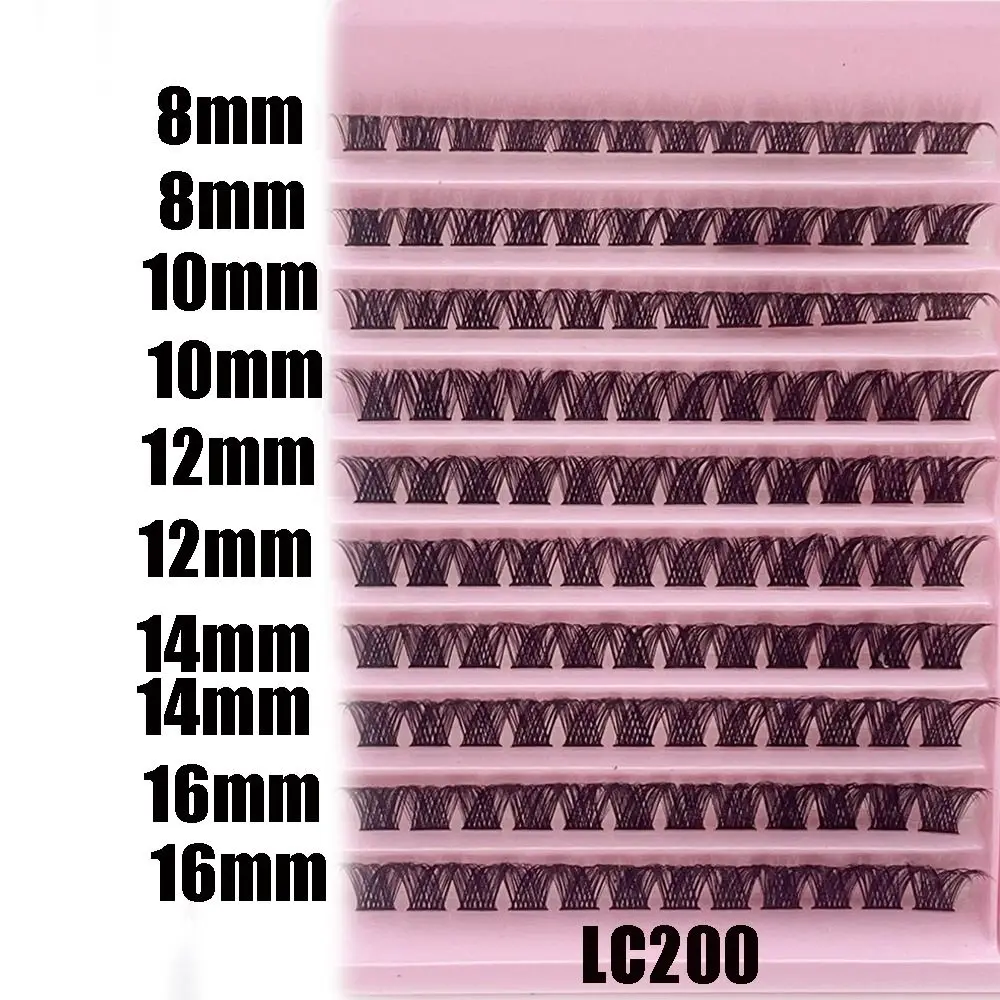 Kit de cílios postiços feitos à mão, comprimento misto, com cola, faça você mesmo, cílios individuais, fofos, auto aplicação, cílios postiços em casa