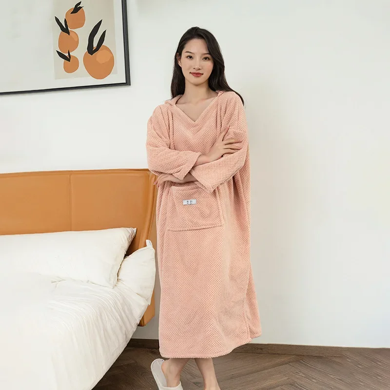 Bathroom Wearable Bathrobe Towel Dress Women Shower Female Soft Bath Towel For Adults Lady Home Textiles Bath And Sauna Towels