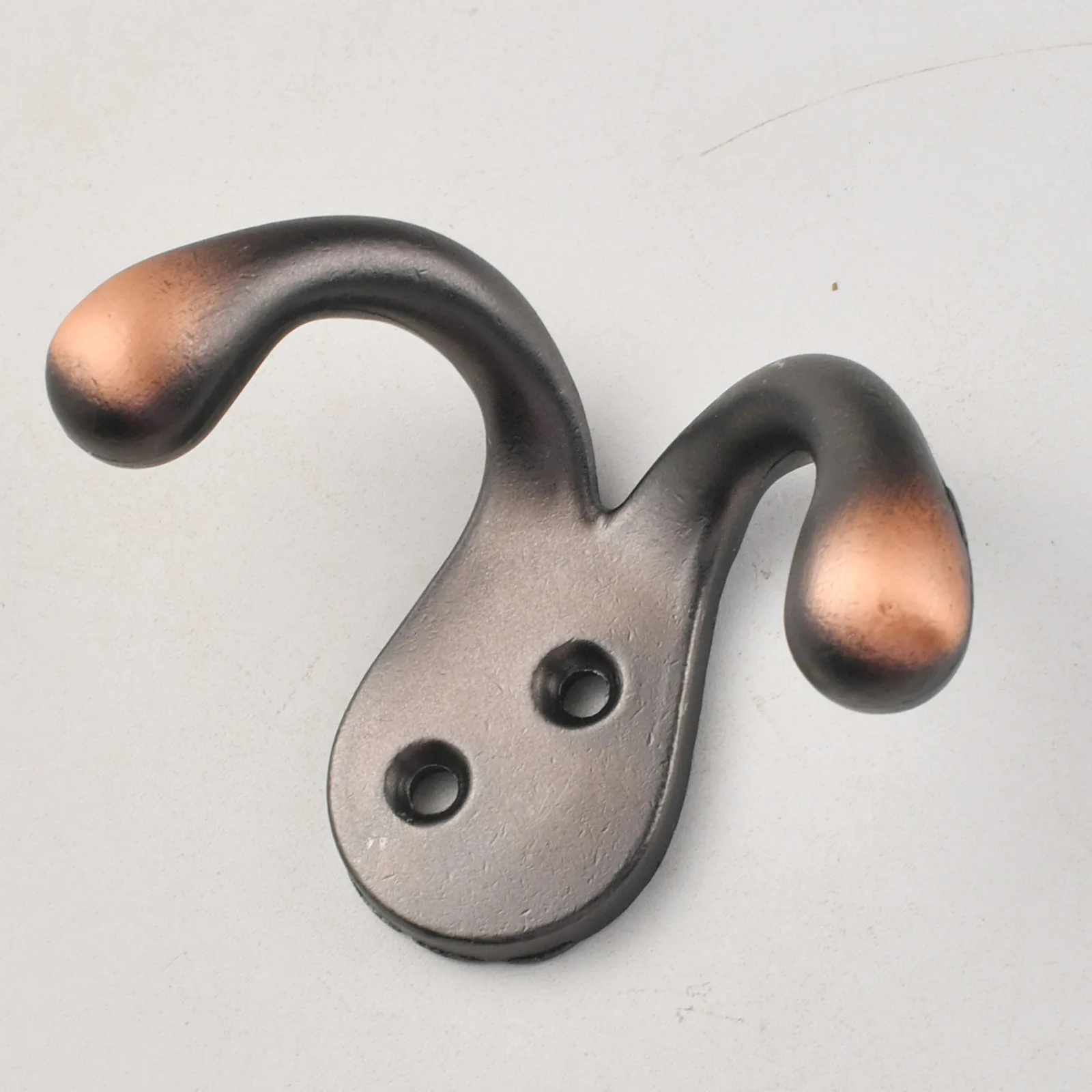 Antique zinc alloy coat hook wall cloakroom brushed red bronze coat hook cabinet wardrobe double hook furniture hardware