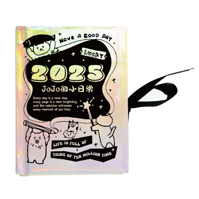 372 แผ่นง่าย 2025 Mini ปฏิทินหมายเหตุปฏิทินแบบพกพาเครื่องเขียนนักเรียนปฏิทินที่ละเอียดอ่อนโรงเรียนอุปกรณ์สํานักงานของขวัญ