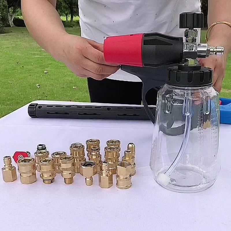 Pistola de agua de alta presión, tubería de agua, conector rápido, accesorios de salida de agua para lavadora de coche