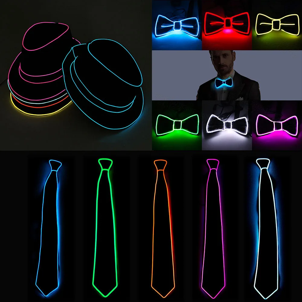 LED Fedora Hat Concert Grand Event Concert NightClub Masquerade Jazz Top Cap Luminous Hat Men Women Led Panama Gangster Hats