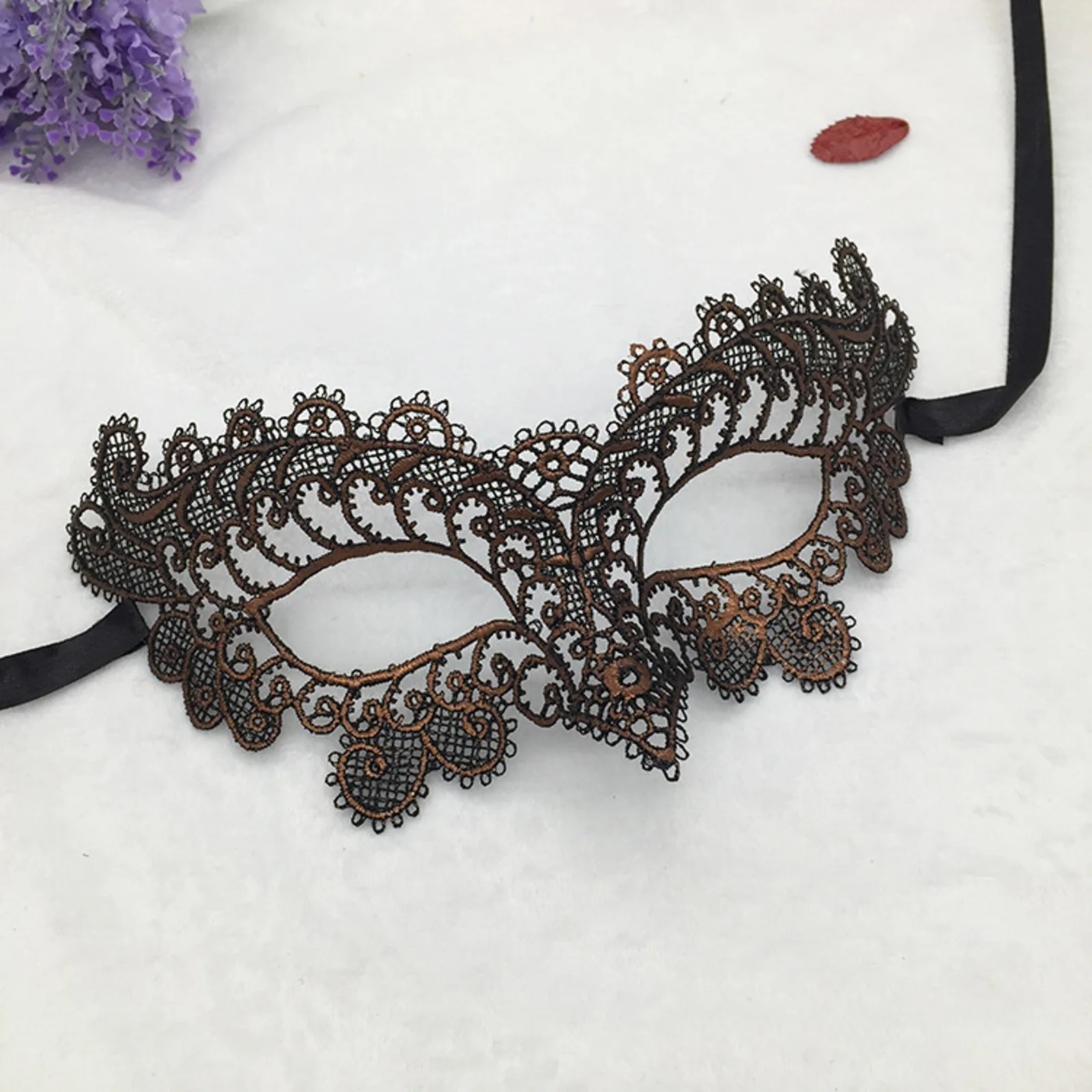 Black Queen Lace Mask para Mulheres, Apliques Bordados, Máscara de Halloween Masquerade, Acessórios para festa de casamento