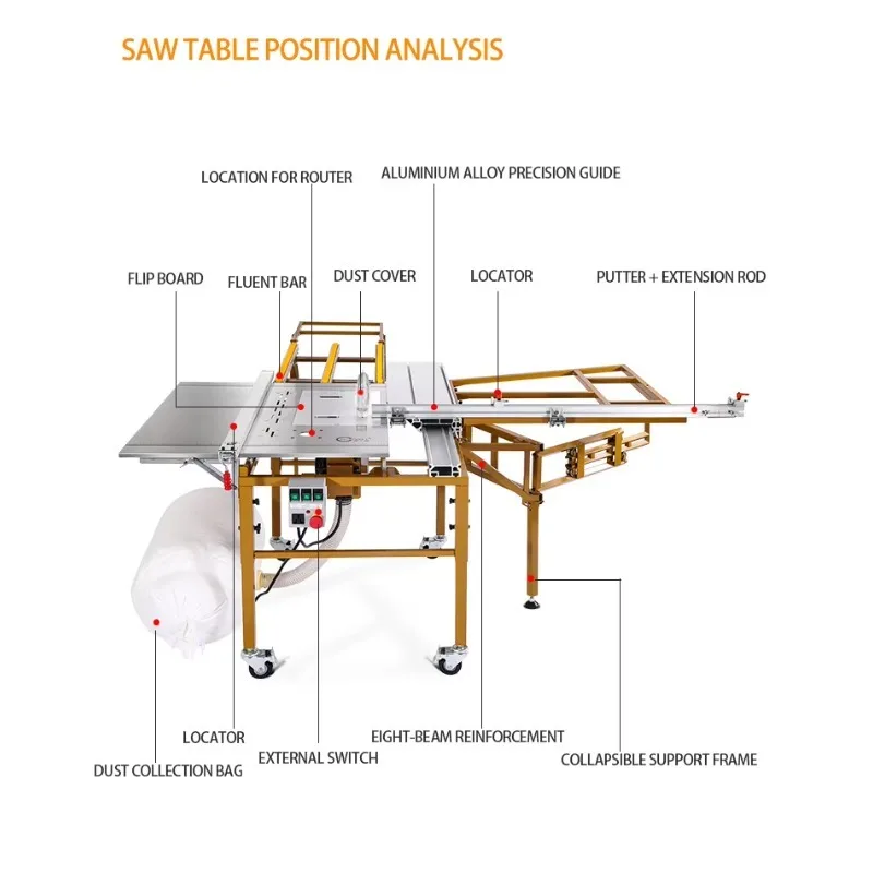 

JT-9BX Пила для раздвижного стола, станок для резки древесины, пила для раздвижного стола для наружного украшения