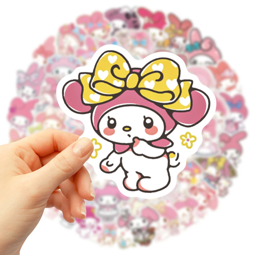 

10/30/50pcs Anime My Melody Graffiti Stickers Kawaii Sanrio Cartoon Decals Kids Toys DIY Stationery Fridge Aesthetic PVC Sticker