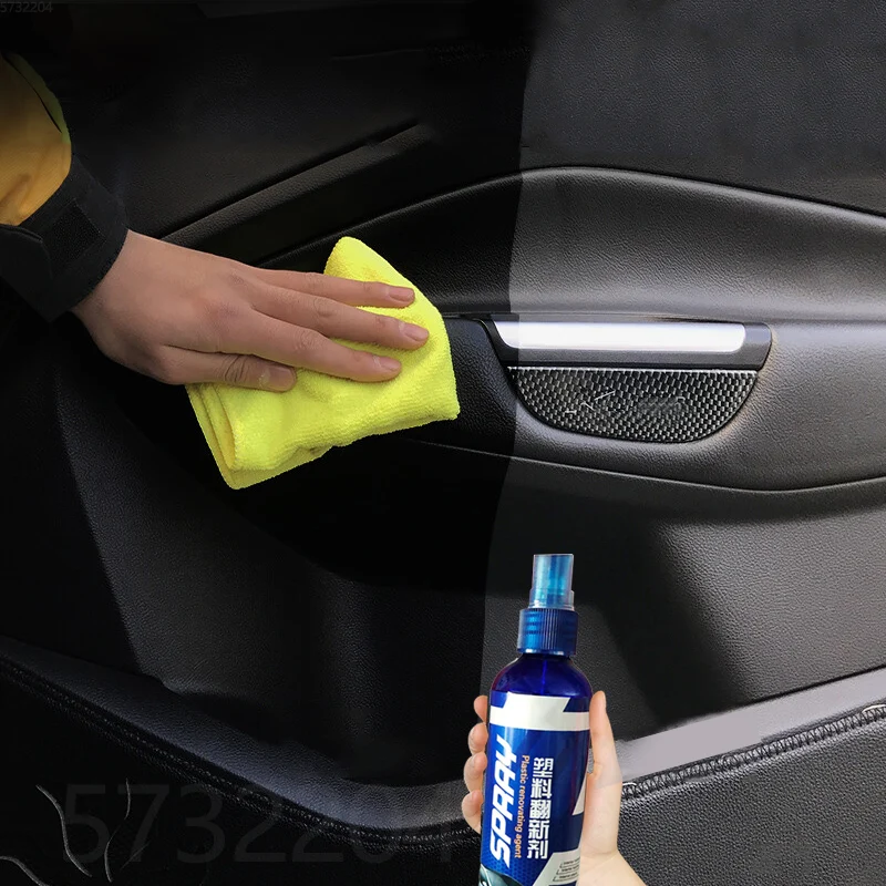 Car Plastic Restorer Polish Leather Cleaner Spray Back To Black Gloss Auto Interior Plastic Renovator Car Auto Accessories