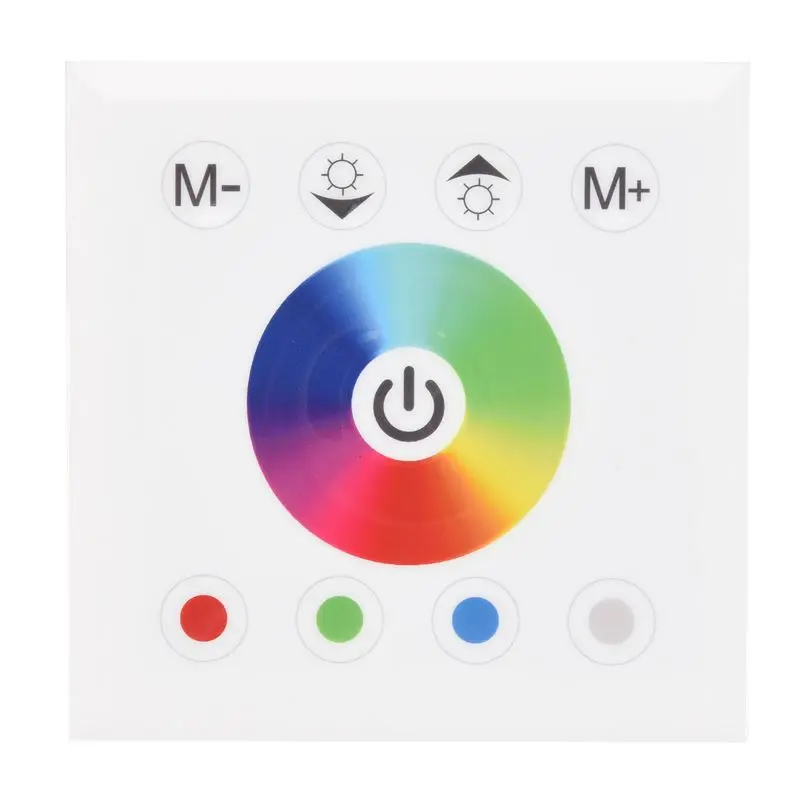 BAAJ-DC12V-24V RGB / RGBW Wall Mounted Touch Panel Controller Glass Panel Dimmer Switch Controller For LED Strips Lamp