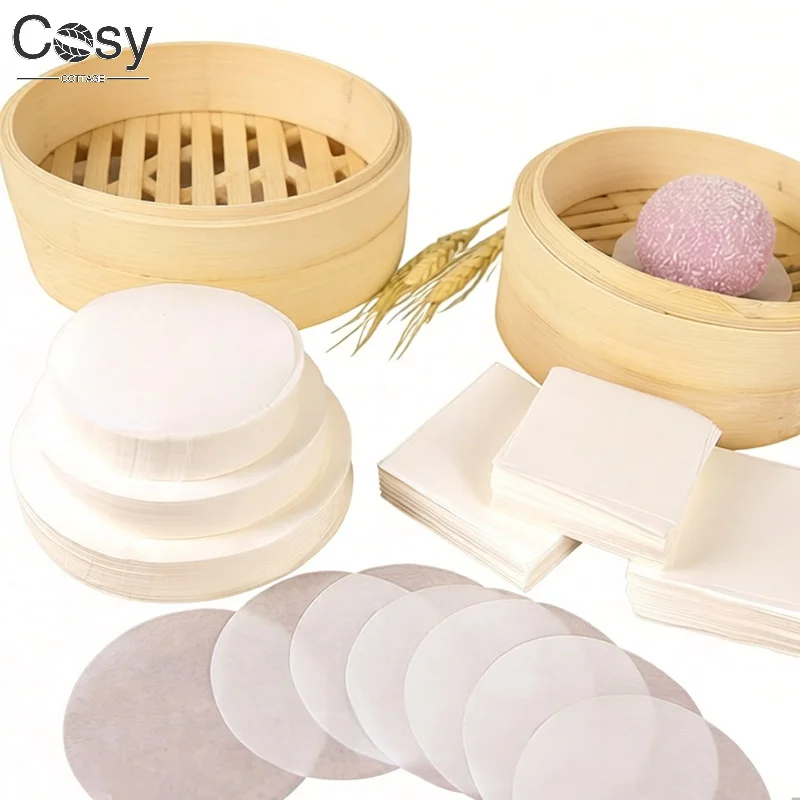 100Pcs Hamburger Patty Wax Paper, 10/11/12cm Burger Separator Paper, Disposable Oil-proof Sheet for Frozen Beef Patties Baking