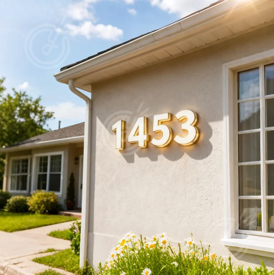 Duże, świecące litery, niestandardowe logo świetlne, znak na zewnątrz, luksusowa marka, litery ścienne, neon LED, szyld reklamowy, oznakowanie firmowe, znaki 3D do domu.