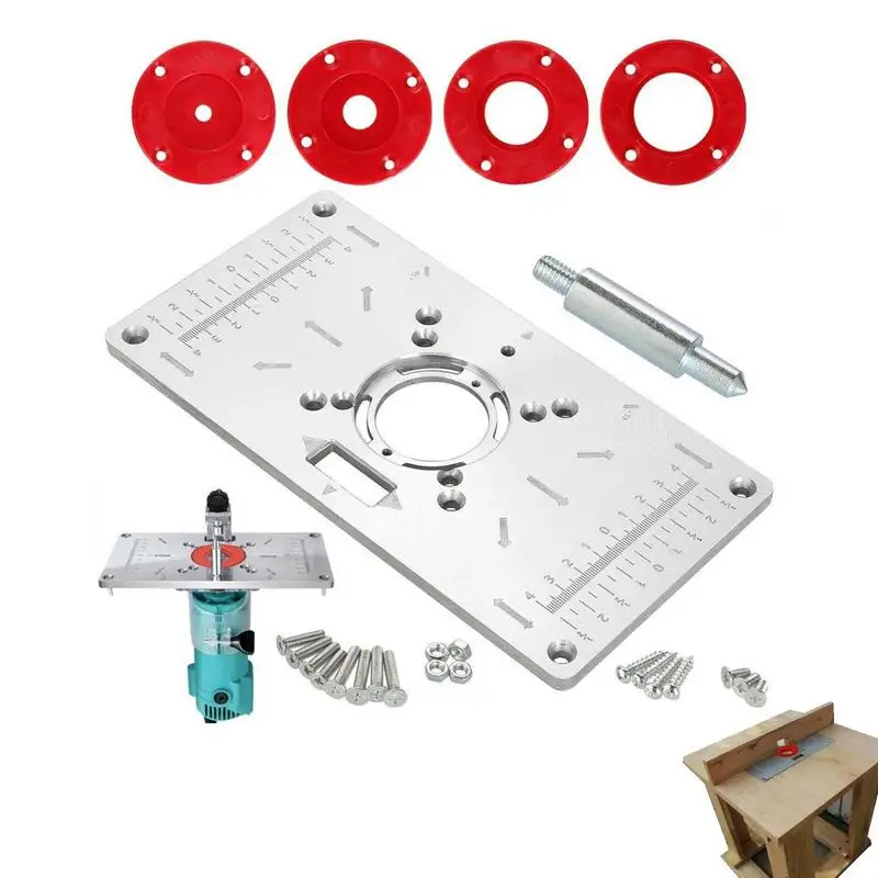 

Router Plate For Table Board Woodworking Trimming Machine Router Templates Table Insert Plate Aluminum Board Trimming Machine