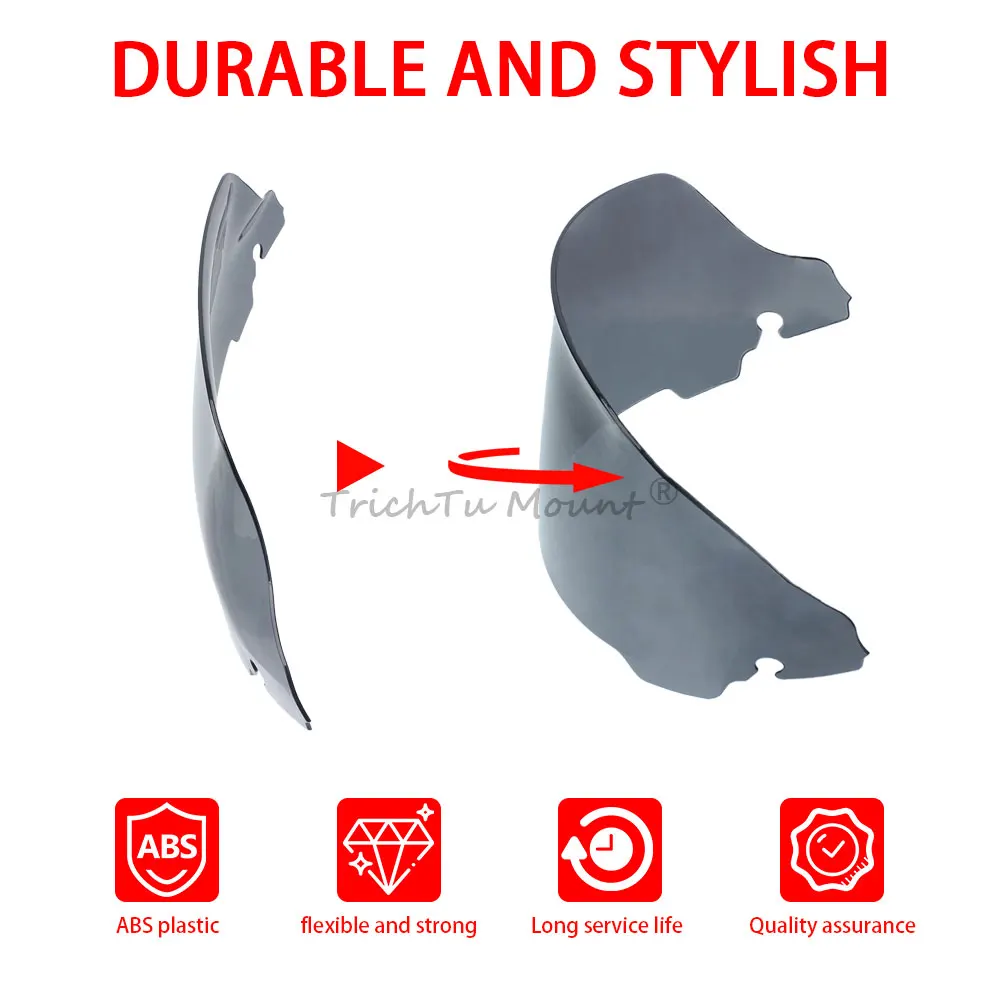 For Harley Trike Tri Glide Ultra Classic FLHTCUTG 2014-2022 Motorcycle Part Windshield Fairing Windscreen Cover ABS Plastic 7