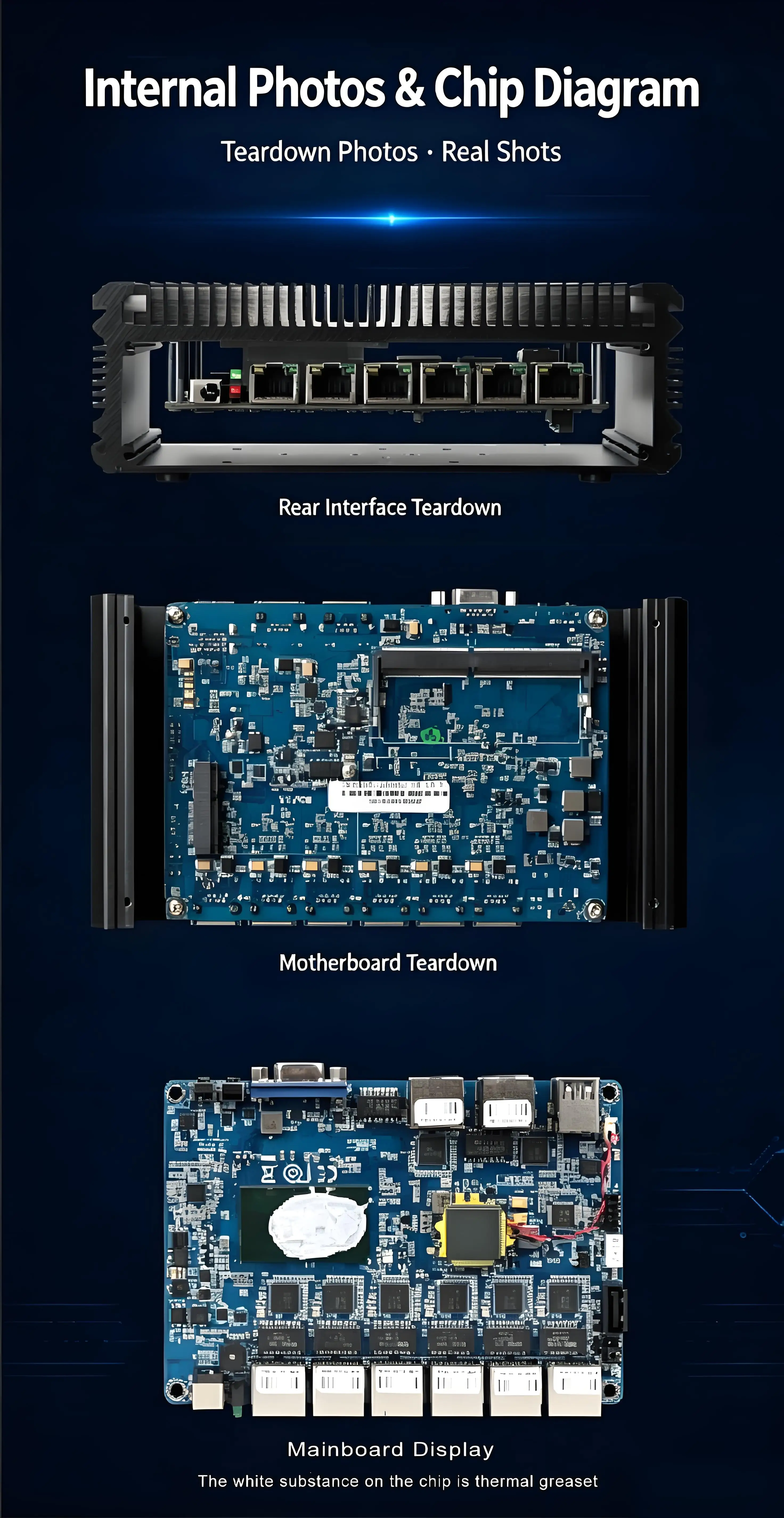 XCY Firewall Router Mini PC Intel Celeron 3865U 8x Intel Ethernet I211AT Support Windows Ubuntu CentOS OpenWrt EXSI PVE