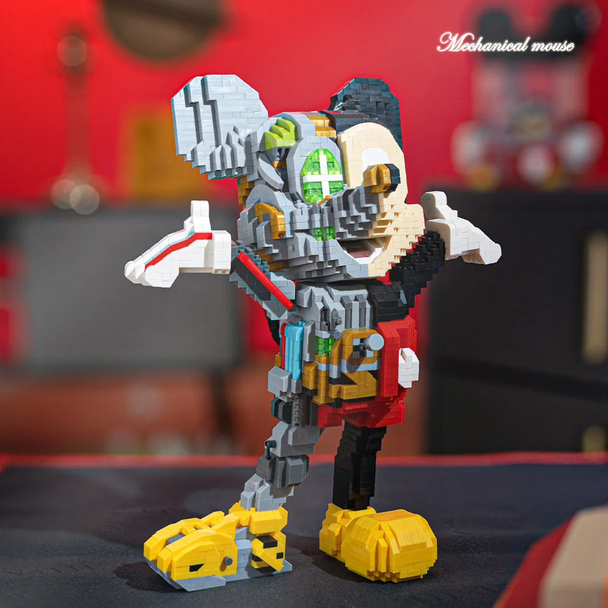 Nova Disney série Mickey Minnie Donald Duck modelo blocos de construção de micro partículas montados brinquedos de decoração de presente infantil