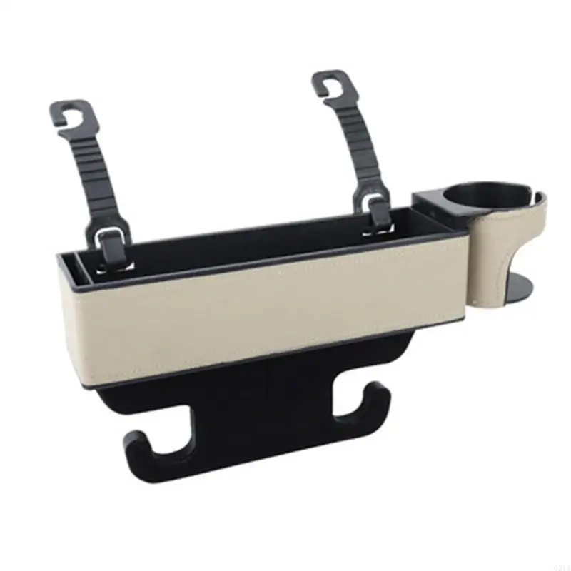 

Vehicle for Seat Gaps Filler Auto Console Side DIY Position Pocket with 2 Cup Ho