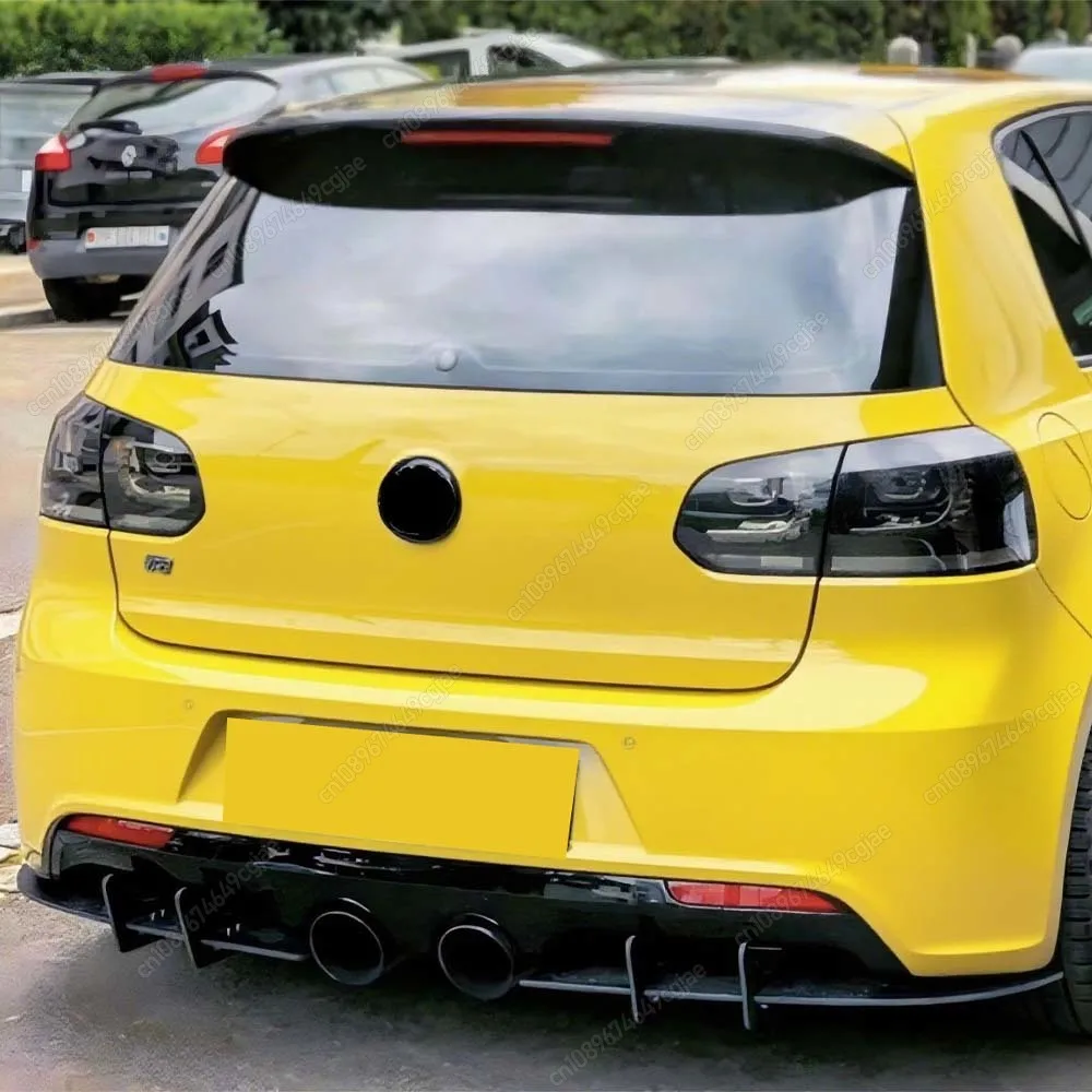 

Rear Bumper Diffuser Tail Splitter Spoilers Protector Guard Lip Body Kit For VW Golf 6 MK6 R R20 2008 To 2013 Gloss Black Tuning