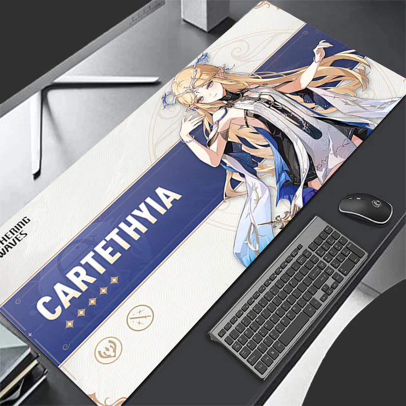 

Mouse Pad Wuthering Waves Cartethyia Desk Mat Anime Play Mat Gaming Mousepad Speed Computer and Gamer Cabinet Keyboard Pad