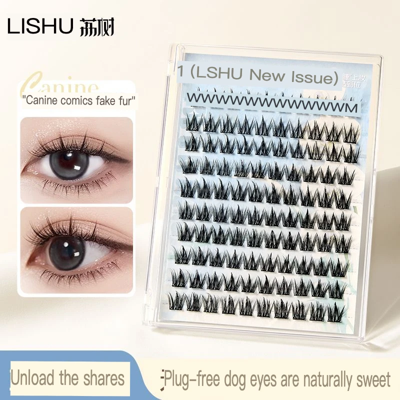 Lishu Large-capacity Glue-free Lazy Person Trilogy Comic Eyelash False Eyelash Thick And Natural Beginner's